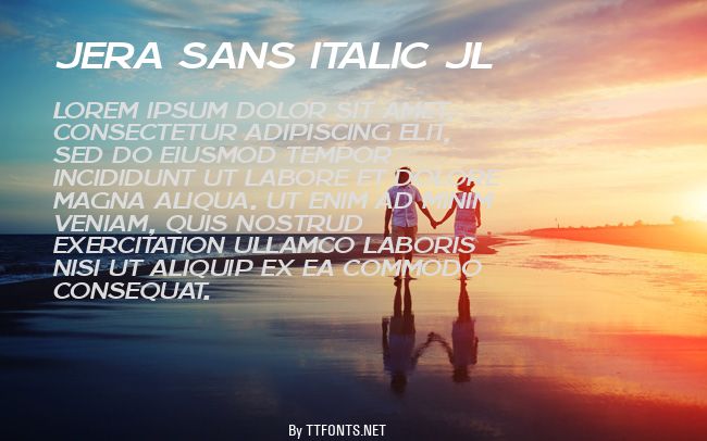 Jera Sans Italic JL example